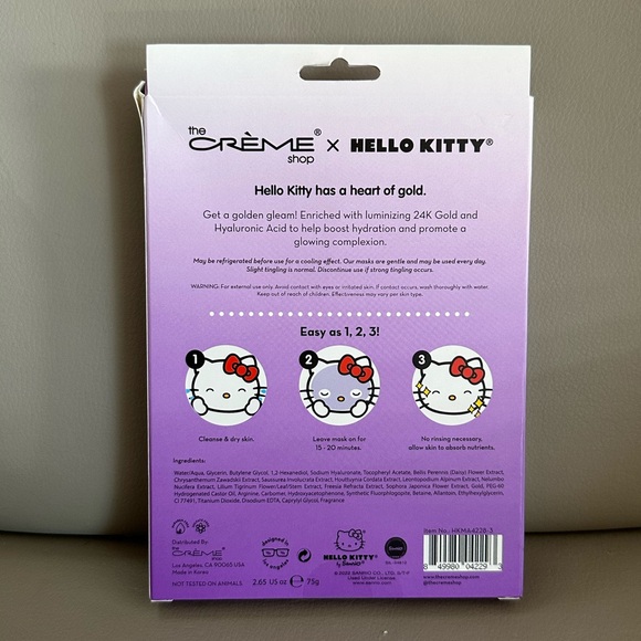 The Creme Shop x Hello Kitty Ready Set Glow Sheet Mask Set of 3 - Picture 7 of 7
